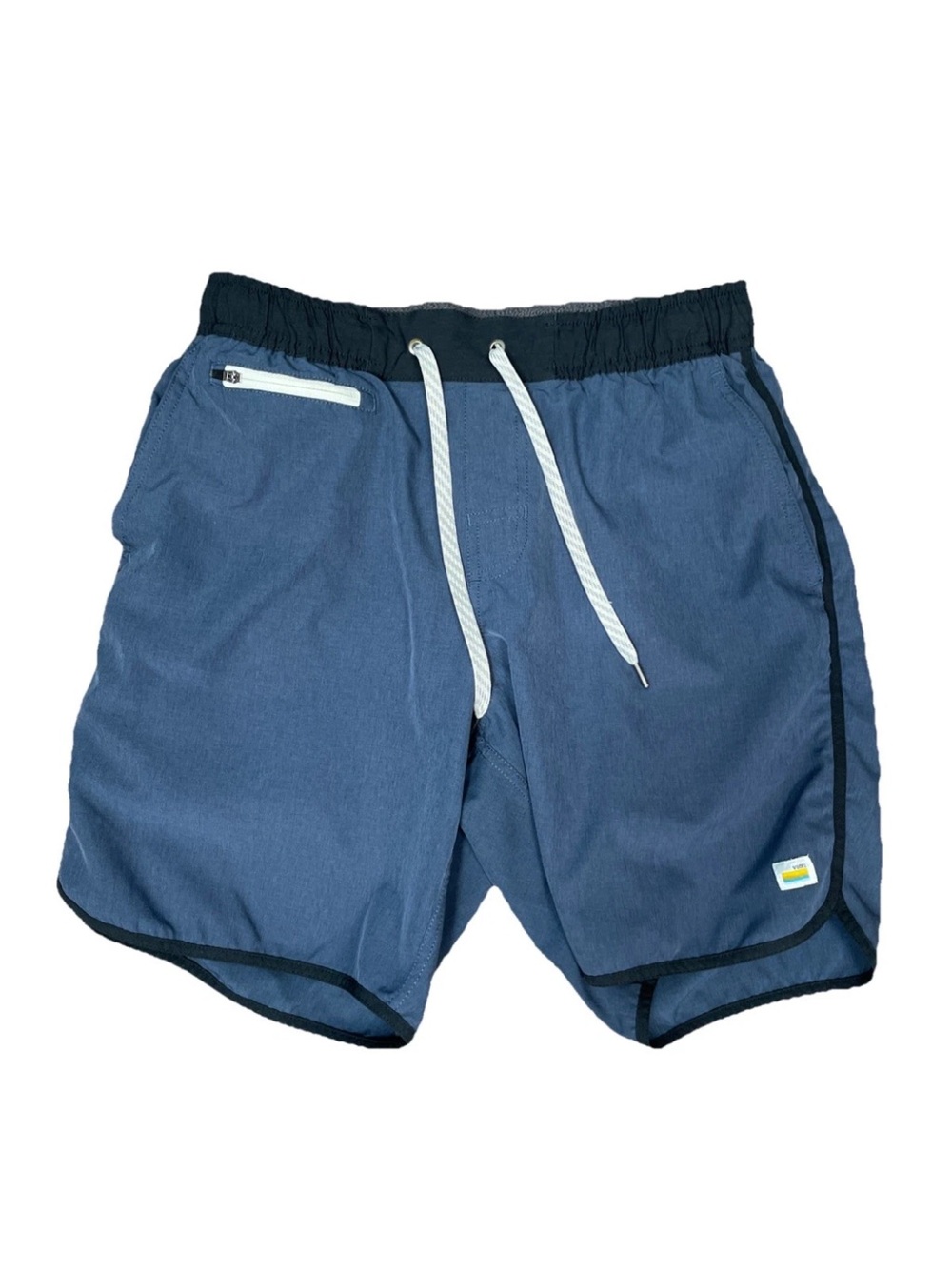 Vuori The Rise And Shine Short Banks 7” Hybrid Performance Blue Mens Size Small